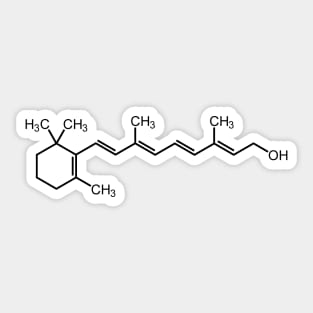 Vitamin A Retinol C20H30O Molecule Sticker